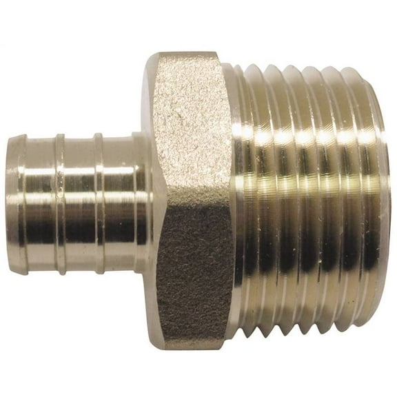 Apollo Valves APXMA341 Pipe Adapter, 3/4 x 1 in, PEX x MPT, Brass, 200 psi Pressure