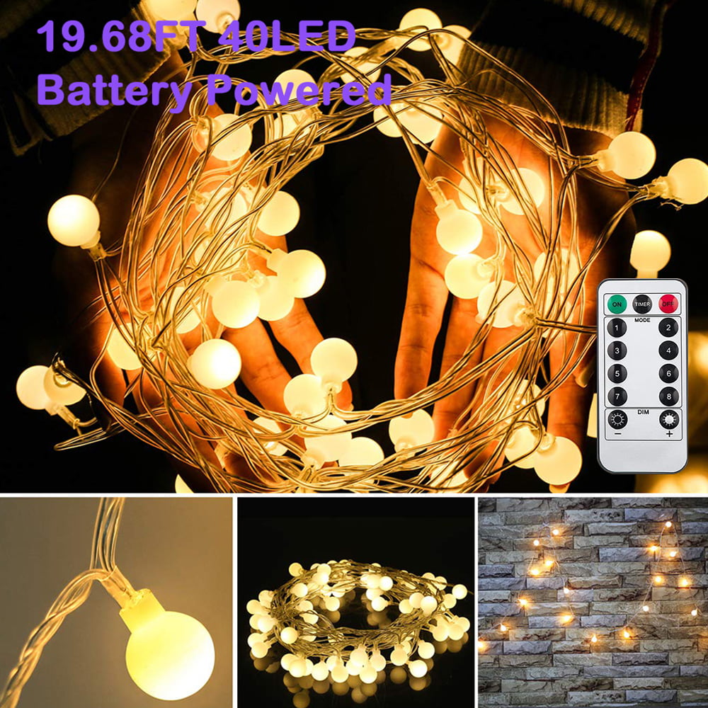 Fairy LED String Lights Christmas Round Ball Blubs Wedding Party Lamp 3M 4M 5M 