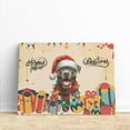 thumbnail image 3 of Merry Christmas Santa Pitbull Scarf Twinkling Lights Xmas Holiday Horizontal Matte Canvas Poster Terrier Dog Lover Wall Art Home Decor - 00022, 3 of 5