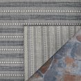 thumbnail image 3 of Couristan Afuera Beachcomber 5' x 7' Anthracite Striped Nautical Outdoor Rug, 3 of 10