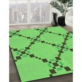 thumbnail image 2 of Ahgly Company Indoor Round Patterned Emerald Green Area Rugs, 4' Round, 2 of 6