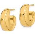 thumbnail image 2 of 14K Yellow Gold Polished J-Hoop Post Earrings (Width 6) (Length 17.75) - Jbsp, 2 of 5