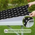 thumbnail image 6 of Black Cat Head Pattern Square Fitted Tablecloth with Elastic Edge,Square Table Cover,Washable Elastic Table Cover for Home Kitchen Party Decor 34"x34", 6 of 6