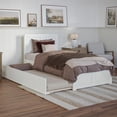 thumbnail image 1 of AFI Canyon Lit Plateforme Moderne en Bois Simple TG avec Lit Gigogne Blanc, 1 of 29