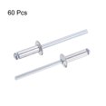 thumbnail image 4 of Unique Bargains 4mm Diameter 13mm Grip Length Silver Tone Aluminum Blind Rivets 60 Pack, 4 of 4