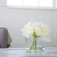 thumbnail image 1 of Home 50-139 Pure Garden Lily Floral Arrangement with Glass Vase - Cream, 1 of 1