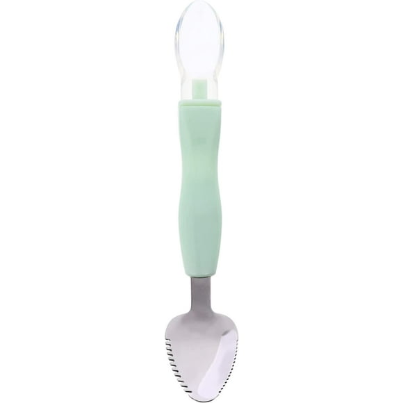 Spoons Feeding Scraper First Mud Puree Shower Silicone Spoon Soft Baby Fruit Food Scraping Green Practical Infant Training Scrapping Fruits Children Babies for Gifts