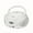 White, variant on Shining Portable CD Boombox - AM/FM Radio, USB/TF Playback, Aux Input, Dual Speakers, Wireless & MP3 Player - Plug & Play for Home & Travel