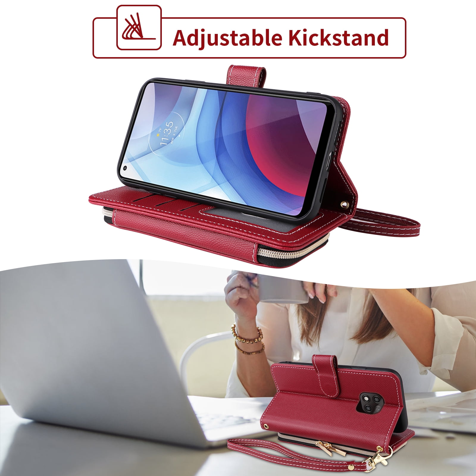 Motorola Moto G Power 2021 Hülle – Mit Handschlaufe, Kartenfächern & Standfunktion Motorola Moto G Power 2021 Hülle – Mit Handschlaufe, Kartenfächern & Standfunktion