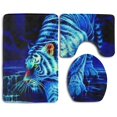thumbnail image 1 of ABPHQTO Tigre azul de fantasía Juego de alfombras de baño de 3 piezas Alfombra de baño Alfombra de contorno y tapa de inodoro ABPHQTO Cont-CHAPPLE-26551, 1 of 2