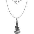 thumbnail image 3 of 1 3/8 inch Sterling Silver Khnum Egyptian God Of Rebirth Necklace Diamond-Cut Oxidized finish 20 inch BX_19, 3 of 4
