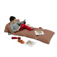 thumbnail image 3 of Floral Floor Pillow Lounger Cover, Ornamental Motif with Spring Toned Inspirational Flowers Print, Nap Mat Printed Fabric Case for 5 Pillows, 88" x 27", Dark Orange Sand Brown, by Ambesonne, 3 of 5