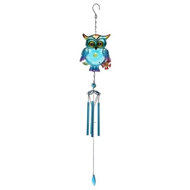 Campanas de viento de 4 tubos de aluminio para exteriores, jardín, decoración del hogar Azul