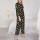 thumbnail image 3 of Fotbe Colorful Geometric Dog Conjunto de Pijama de Manga Larga para Mujer con Estampado, Ropa de Dormir de 2 Piezas, Conjunto de Casa Suave y Cómodo con Bolsillos-Medium, 3 of 7