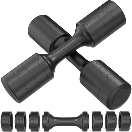 Adjustable dumbbell set, 2 pieces, 11 lbs/pair, 2.2 lbs, 3.3 lbs, 4.4 lbs, 5.5 lbs each, handheld dumbbell set, suitable for home gym fitness training, suitable for people who are new to fitness