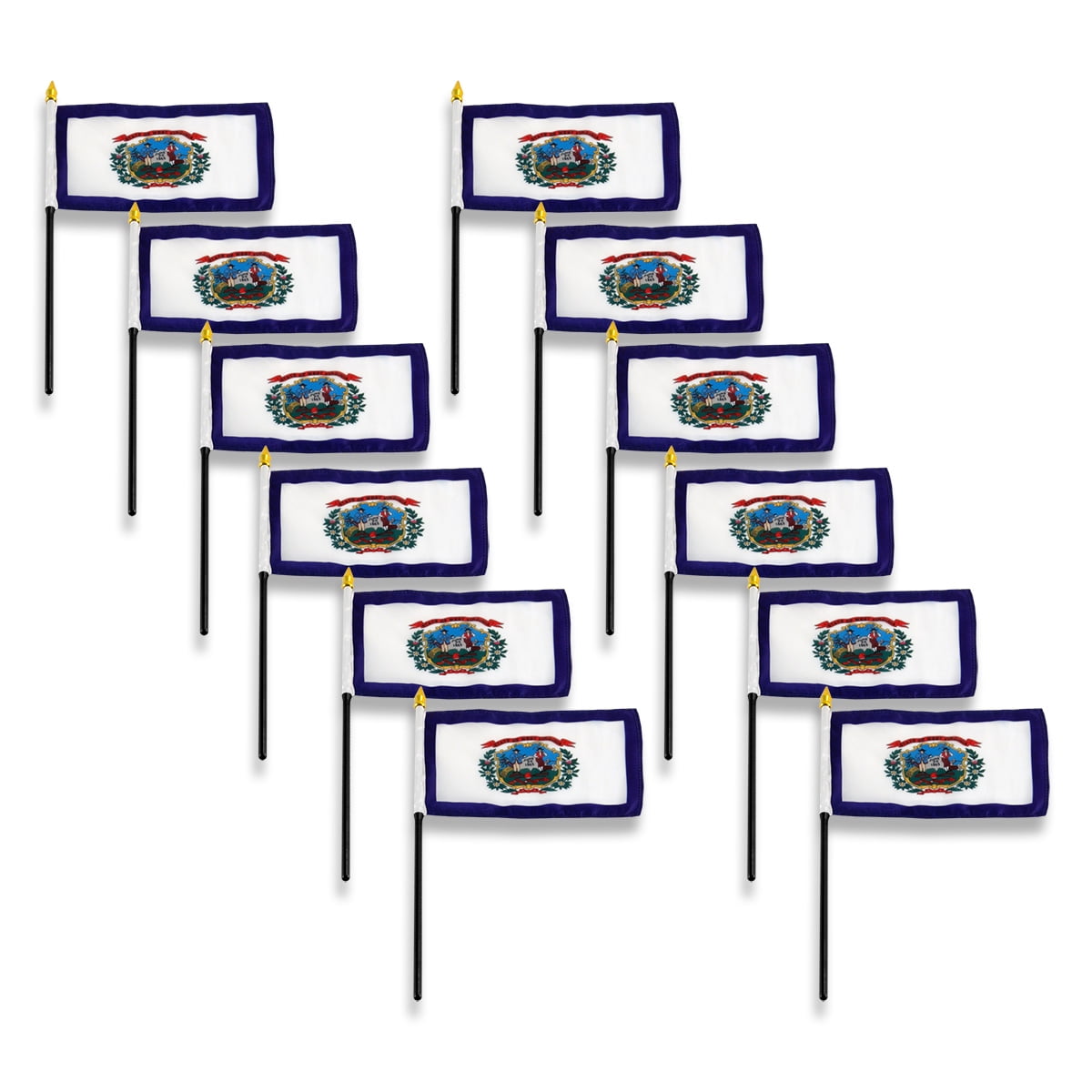 Online Stores West Virginia Printed Polyester Flag 4in x 6in 12 PK