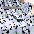 thumbnail image 5 of Panda Blanket Flannel Throw Blankets Cozy Soft Plush Fuzzy Travel Blanket, Cute Home Decor Stuff, Birthday Christmas Panda Gifts for Women Men Teen, 50"x60" (Purple), 5 of 6