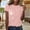 Pink, variant on Women's Short Sleeve T-Shirt Red Dandelion Print Summer Short Sleeve Loose Casual Crew Neck Women's T-Shirt Women Spandex Shirts