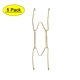 thumbnail image 1 of Ganchos decorativos invisibles de placa tipo W de 8 pulgadas Uxcell, hierro, recubiertos de zinc, acero inoxidable, tono dorado, 5 piezas, 1 of 5