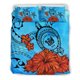 thumbnail image 1 of Juego de cama con escudo de armas de Niue y fondo marino de poliéster, 1 of 6