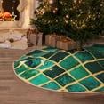 thumbnail image 5 of Fotbe Green Mosaic Glass Pattern Christmas Tree Skirt, Tree Skirts Plush Christmas Decorations, Christmas Tree Skirts Xmas Decorations Holiday Party Decor-48", 5 of 6