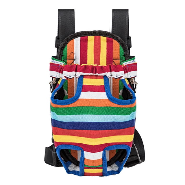 Mochila transportadora de mascotas, ajustable, frontal, para gatos y perros, bolsa de viaje, fácil de ajustar para viajes, senderismo y acampadas.