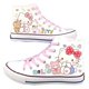 thumbnail image 1 of 2024 Anime Sanrio Hello Kitty nuevo patrón de gato de dibujos animados zapatos de lona estampados estilo 2D zapatillas de deporte versátiles de moda para mujeres,Pattern White Cat 2,39, 1 of 10