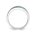 thumbnail image 5 of Gem & Harmony Lab Created Blue Opal Inlay Band Ring in Sterling Silver for Women, 5 of 6