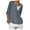 Dark Gray, variant on Fanxing Linen Shirts for Women 2025 Trendy Summer Button V Neck 3/4 Sleeve Tops Dressy Casual Gauze Blouses S-5XL