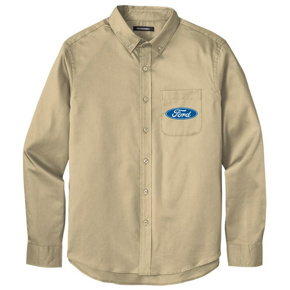 Men's FORD OVAL LOGO Twill Shirt with Pocket, 2XL Wheat