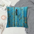 thumbnail image 2 of PHYHOO Blue Short Plush Pillow Covers Vintage Rural Farm Wood Board Square Pillow Case for Bedroom, Sofa, Car Decoration Both Sides, 2 of 5
