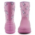 thumbnail image 4 of Girl Kids Rain Boots Toddler Snow Boots Winter Neoprene Warm Rubber Boots Waterproof Shoes Lightweight Child Memory Foam Comfortable no slip pink unicorn size 10, 4 of 6