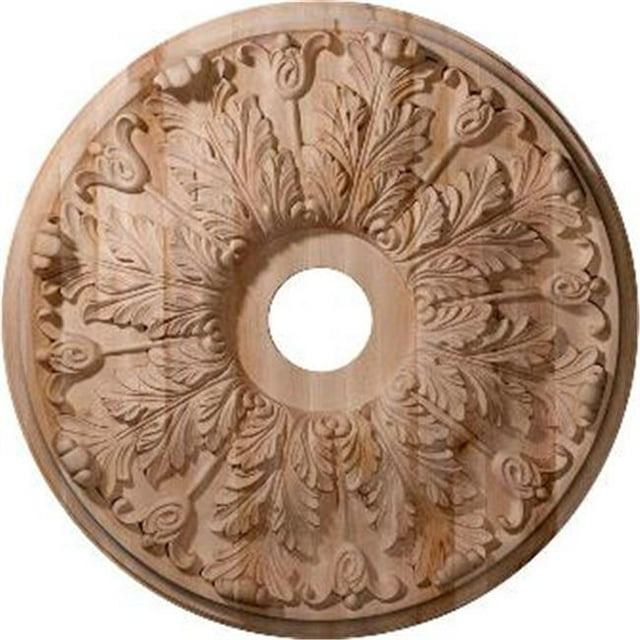 24 in. OD x 2.25 in. P Carved Florentine Ceiling Medallion, Maple