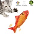 thumbnail image 3 of maskred Electric Cat Toy Simulation Plush Fish Shape Toy Doll USB Funny Interactive Pets Pillow for Cat Kitty Kitten No.2, 3 of 4