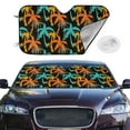 thumbnail image 2 of Balery Palm Trees Print Car Windshield Sun Shade,Windshield Sunshade for Car Pickup Truck SUV Accessories-Small, 2 of 7
