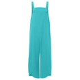 thumbnail image 5 of Womens Cotton Linen Adjustable Casual Summer Bib Overalls Jumpsuits with Pockets Green 3XL, 5 of 5