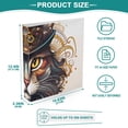thumbnail image 5 of Cat Head Hat Machine Lion 3 Ring Binders 1.5 inch Hardcover File Folders with Interior Pockets A4 Size Organizer for School Office Hospital Set of 2, 5 of 8