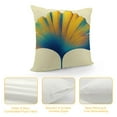 thumbnail image 4 of JEUXUS Teal Leaves Throw Pillow Covers Turquoise Gold Ginkgo Leaves Pillow Cases Spring Plant Decorative Cushion Covers for Sofa Couch, 4 of 5