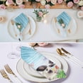 thumbnail image 3 of Spring Easter Cloth Napkins, Blue Botanical Tulip Rabbit Butterfly Washable and Reusable Dinner Napkins Set of 4, Table Napkin for Kitchen Party Birthday Wedding Hotel Housewarming 20"x20", 3 of 9