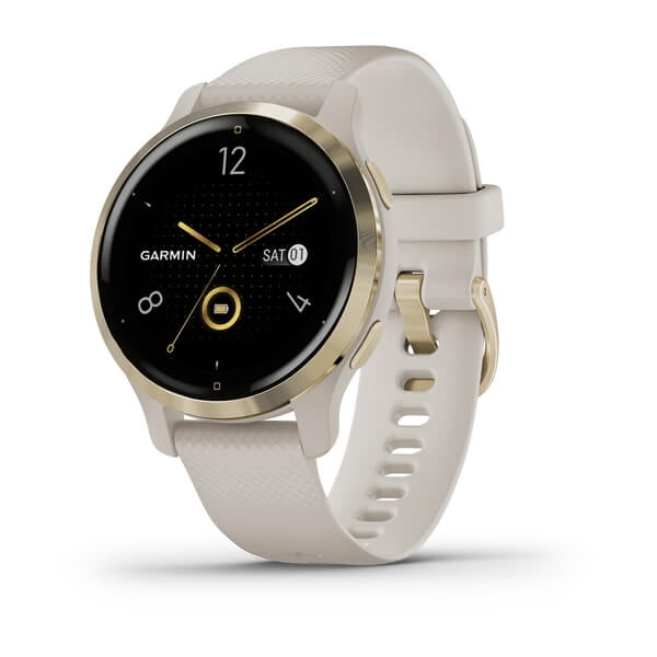 Garmin Venu® 2S - Light Gold Bezel with Light Sand Case and Silicone Band Smart Watch