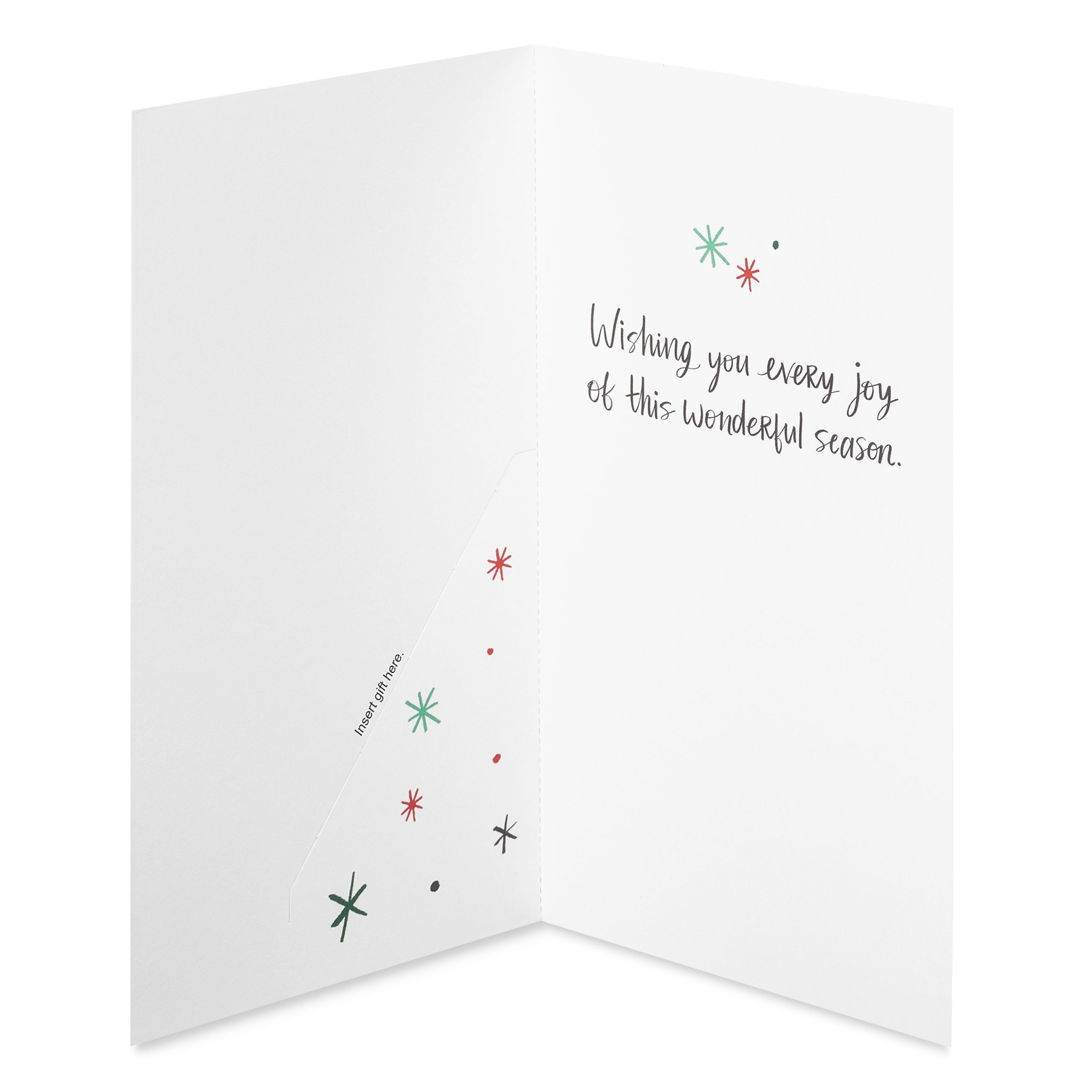 American Greetings Christmas Greeting Card Money/Gift Card Holder Bundle, Wonderful Season (8-Count)