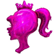 27 inch Pink Girl Silhouette Foil Mylar Balloon - Party Supplies Decorations