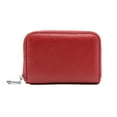 thumbnail image 2 of Genuine Leather RFID Credit Card Holder for Women and Men Zipper Cards Case Small Card Wallets, 2 of 7