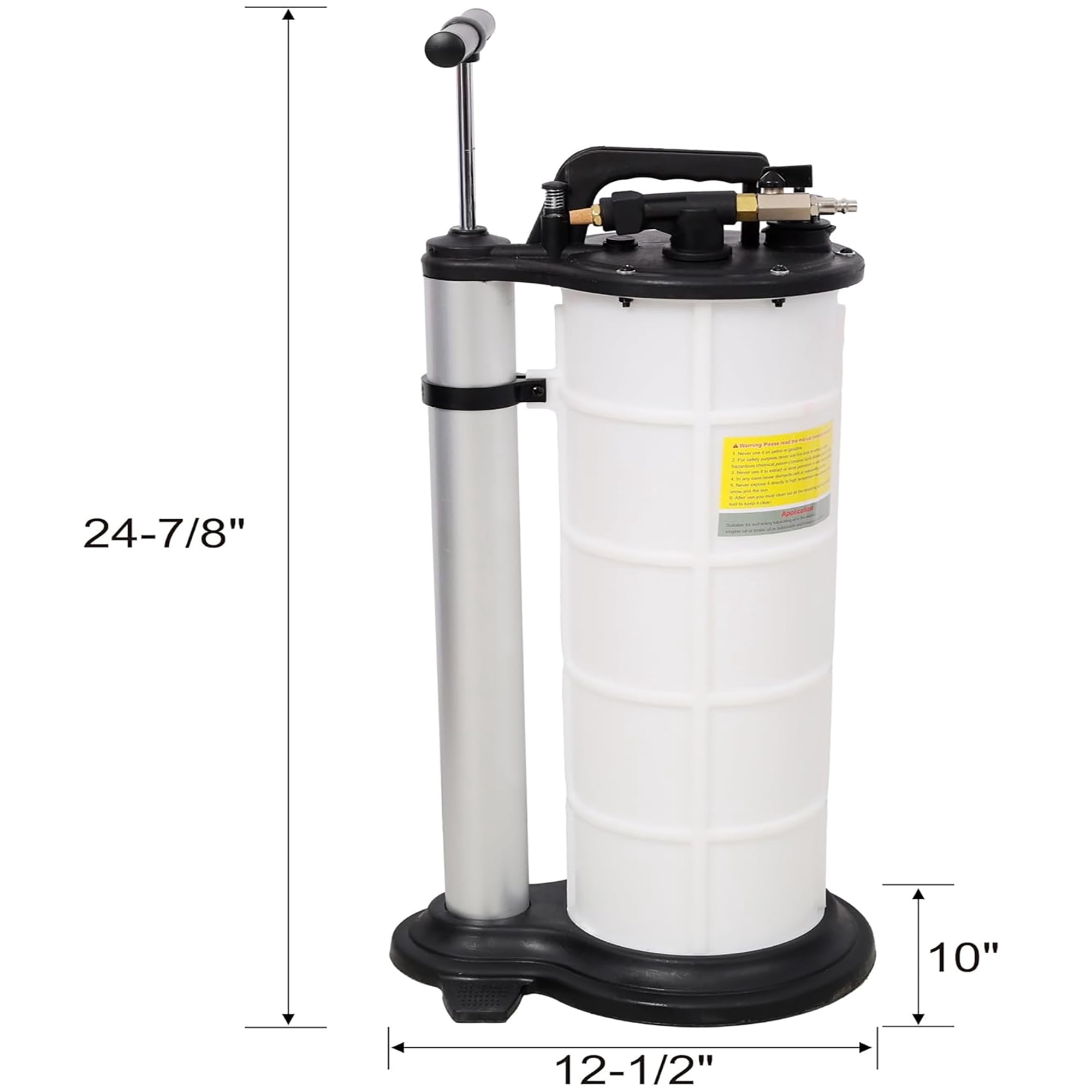Elleree 9L Pneumatic/Manual Oil Extractor Pump for Oil Change，Vacuum Fluid Pump for Automotive Boat Marine Jetski ect.