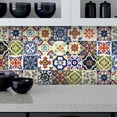 thumbnail image 4 of 25Pcs Tile Wall Sticker Kitchen Backsplash 6"x6" Removable Waterproof Wallapper Retro Flowers Style Decals Peel and Stick Tiles, 4 of 7