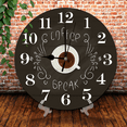 thumbnail image 2 of Eveokoki Rustic Kitchen Wall Clock Wooden Office Coffee Decor Wall Clocks 10 inches Silent Clocks for Kitchen/Office/Coffee Corner Coffee Bar Decoration, 2 of 8