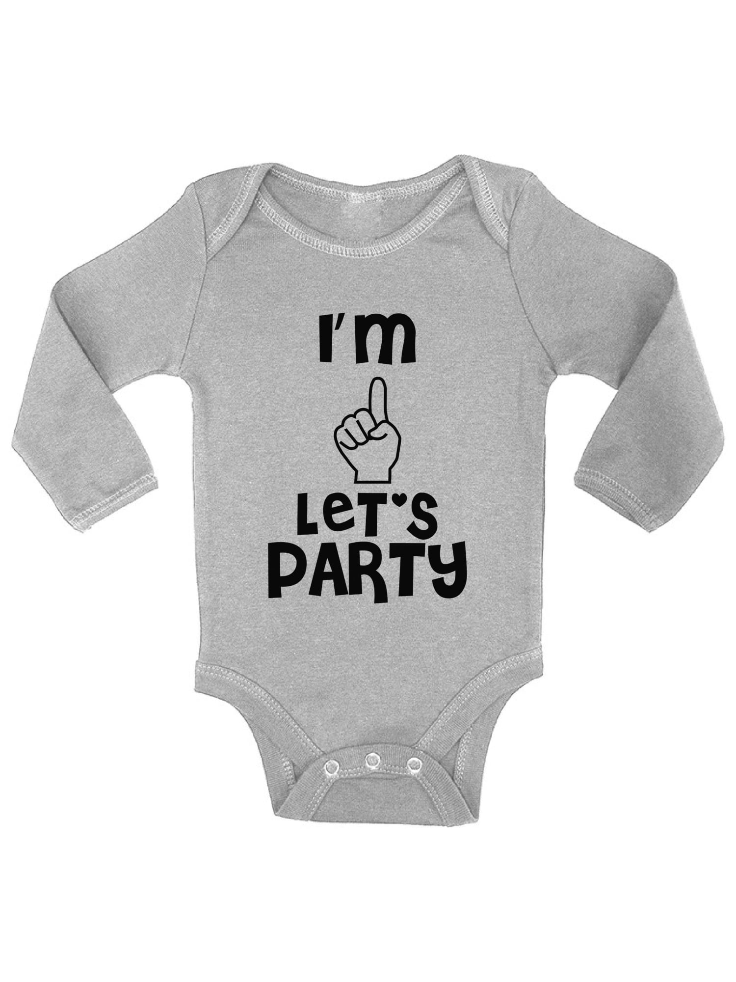 long sleeve 1st birthday onesie