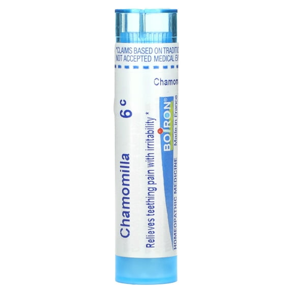 Boiron Chamomilla 6C, Homeopathic Medicine for Teething Pain with Irritability Relief, 80 Pellets