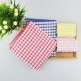 thumbnail image 3 of Walbest 5 Pcs Cleaning Towels Non-Scratch Highly Absorbent Cotton Dishcloths Plaid Print Reusable Home Restaurant Hotel Dish Rag Hands And Face Quick-Drying Bath Towel, 3 of 8