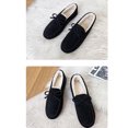 thumbnail image 4 of Miluxas Women's Fleece Moccasins Flats Suede Memory Foam Slippers Indoor Outdoor Winter Shoes Black 8.5(41), 4 of 4